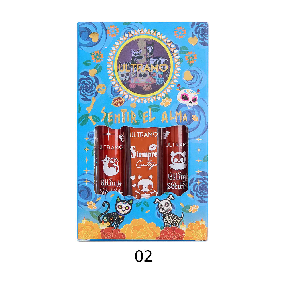 ULTRAMO Trío Labiales Líquidos WC052 El Día de los Muertos | Herramientas | Accesorios | Maquillaje | Regalo