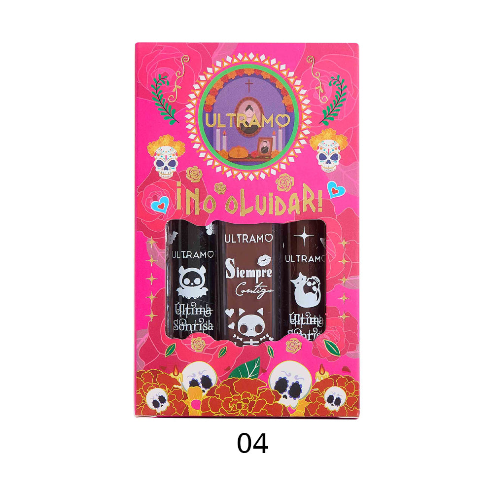 ULTRAMO Trío Labiales Líquidos WC052 El Día de los Muertos | Herramientas | Accesorios | Maquillaje | Regalo