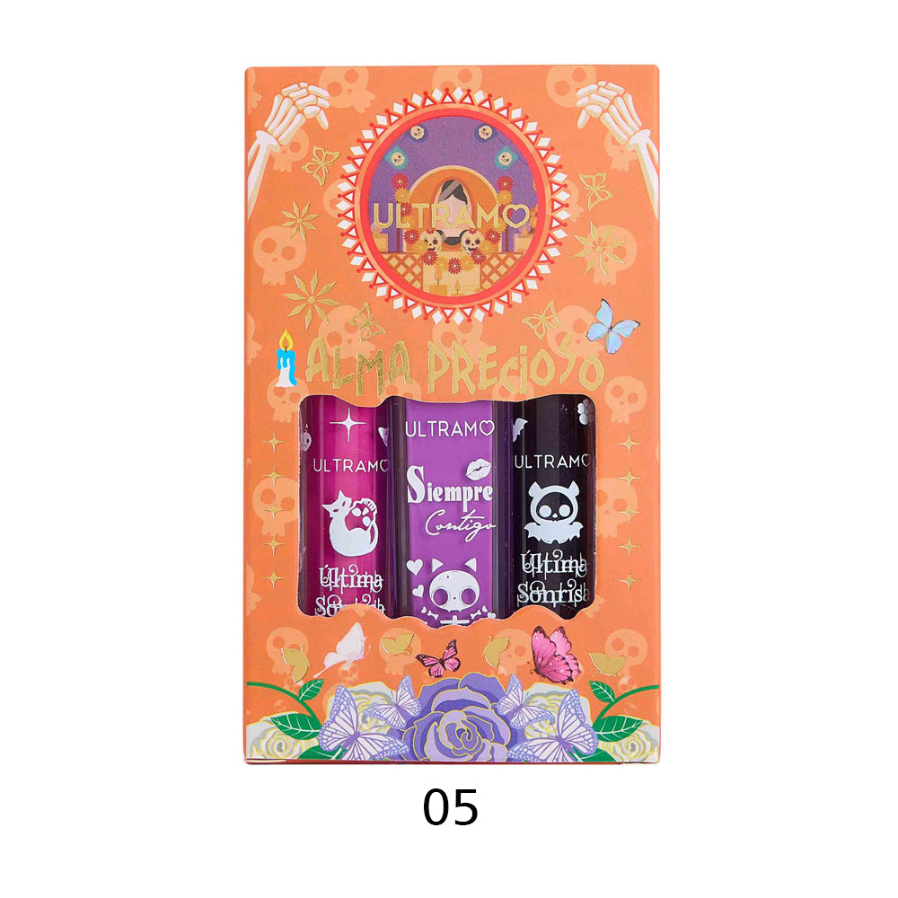 ULTRAMO Trío Labiales Líquidos WC052 El Día de los Muertos | Herramientas | Accesorios | Maquillaje | Regalo