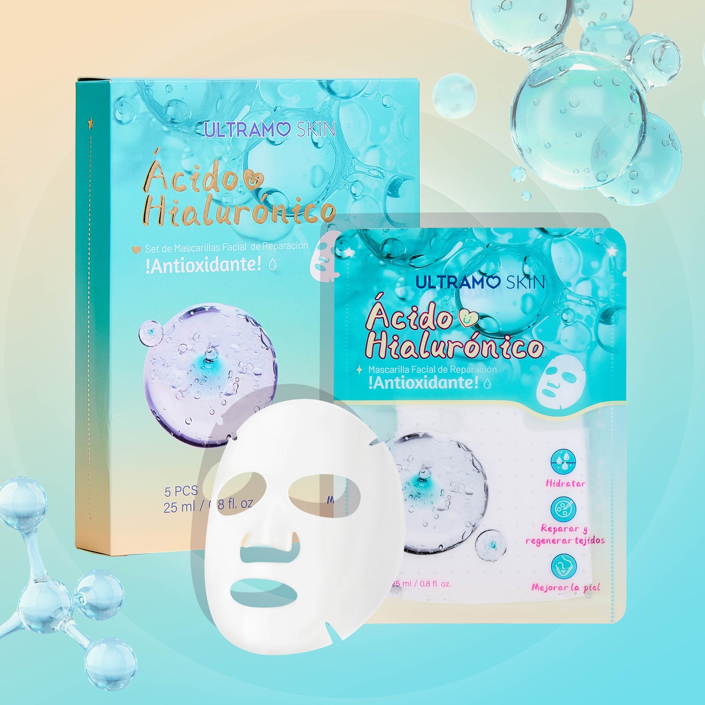ULTRAMO Set de Mascarillas Facial de Reparación 5 Piezas/Set S2371