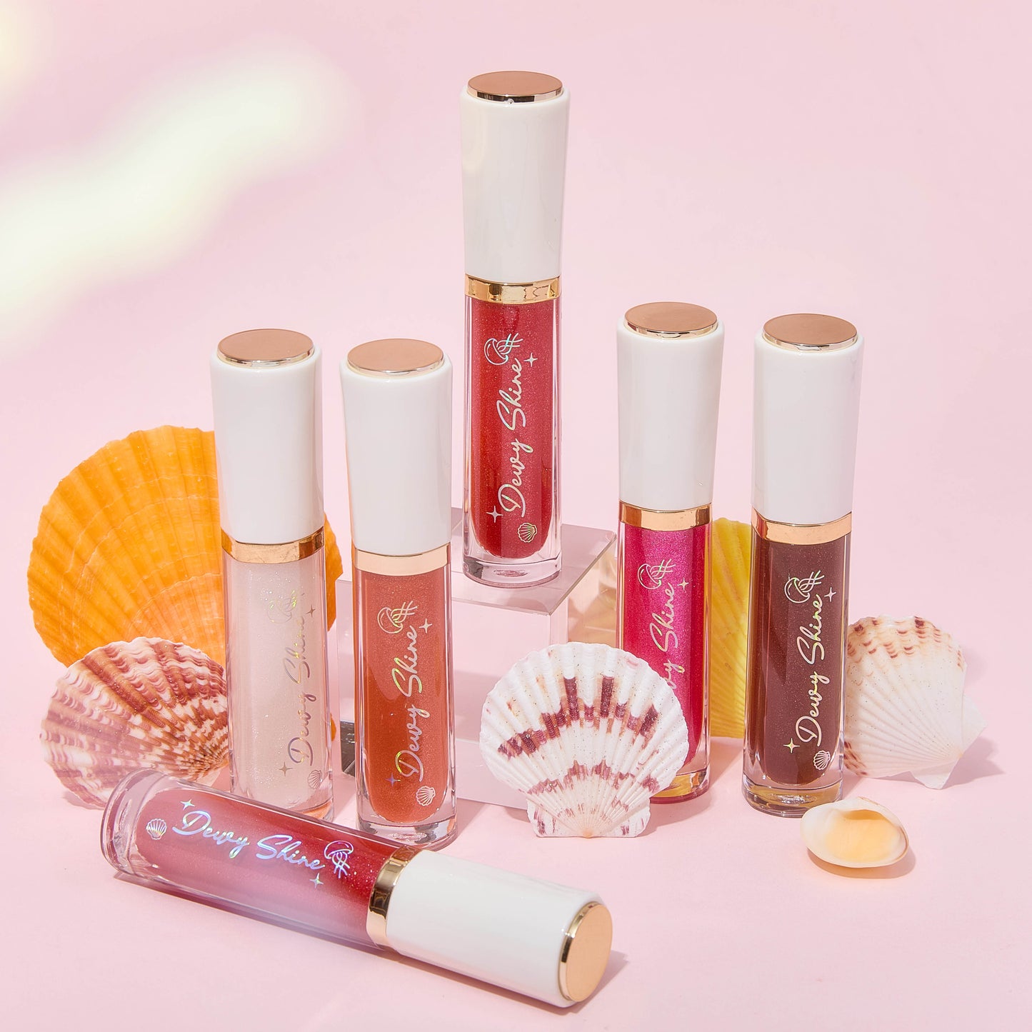 ULTRAMO 6 Colores Chapado oro Borde tuk Lip Gloss WC023