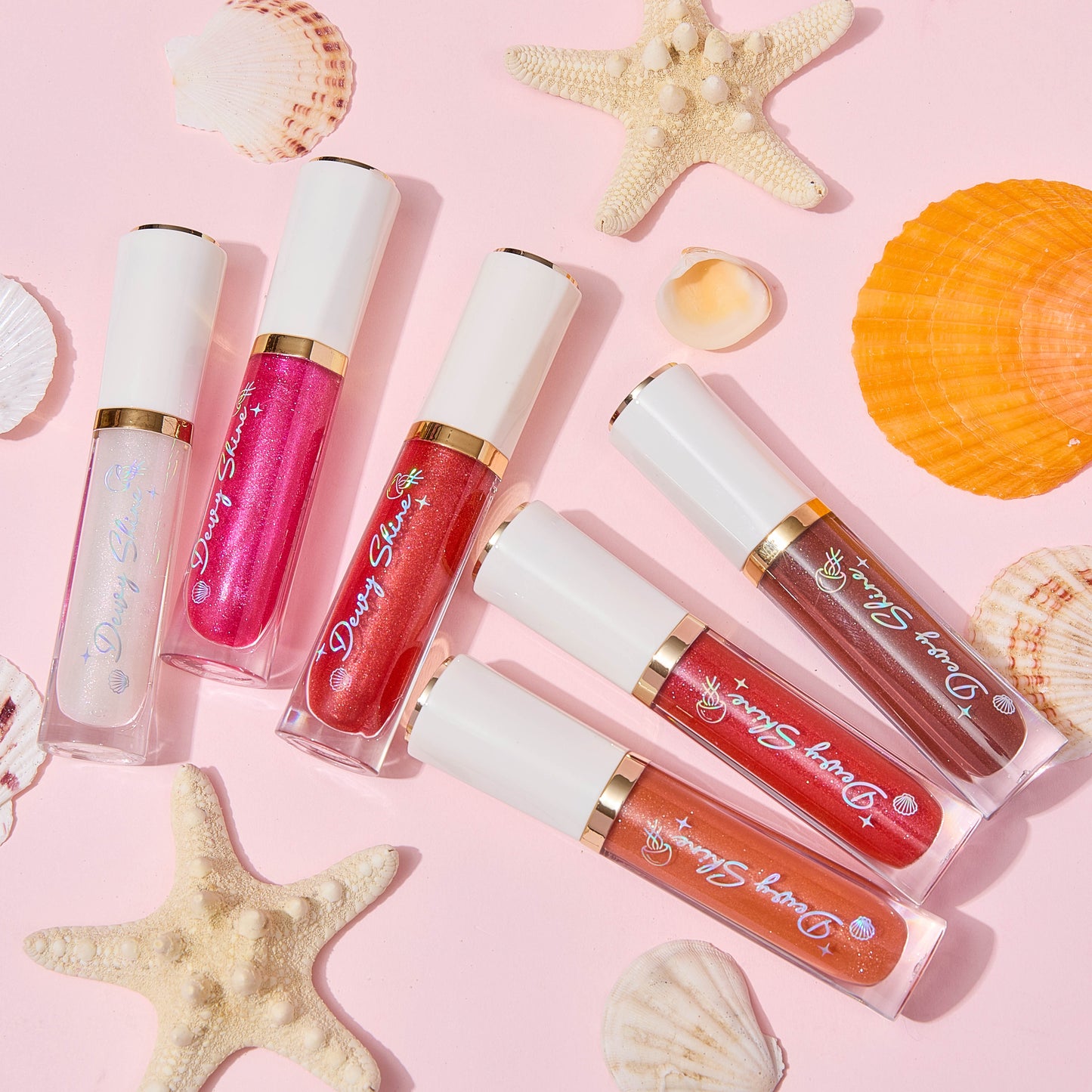ULTRAMO 6 Colores Chapado oro Borde tuk Lip Gloss WC023