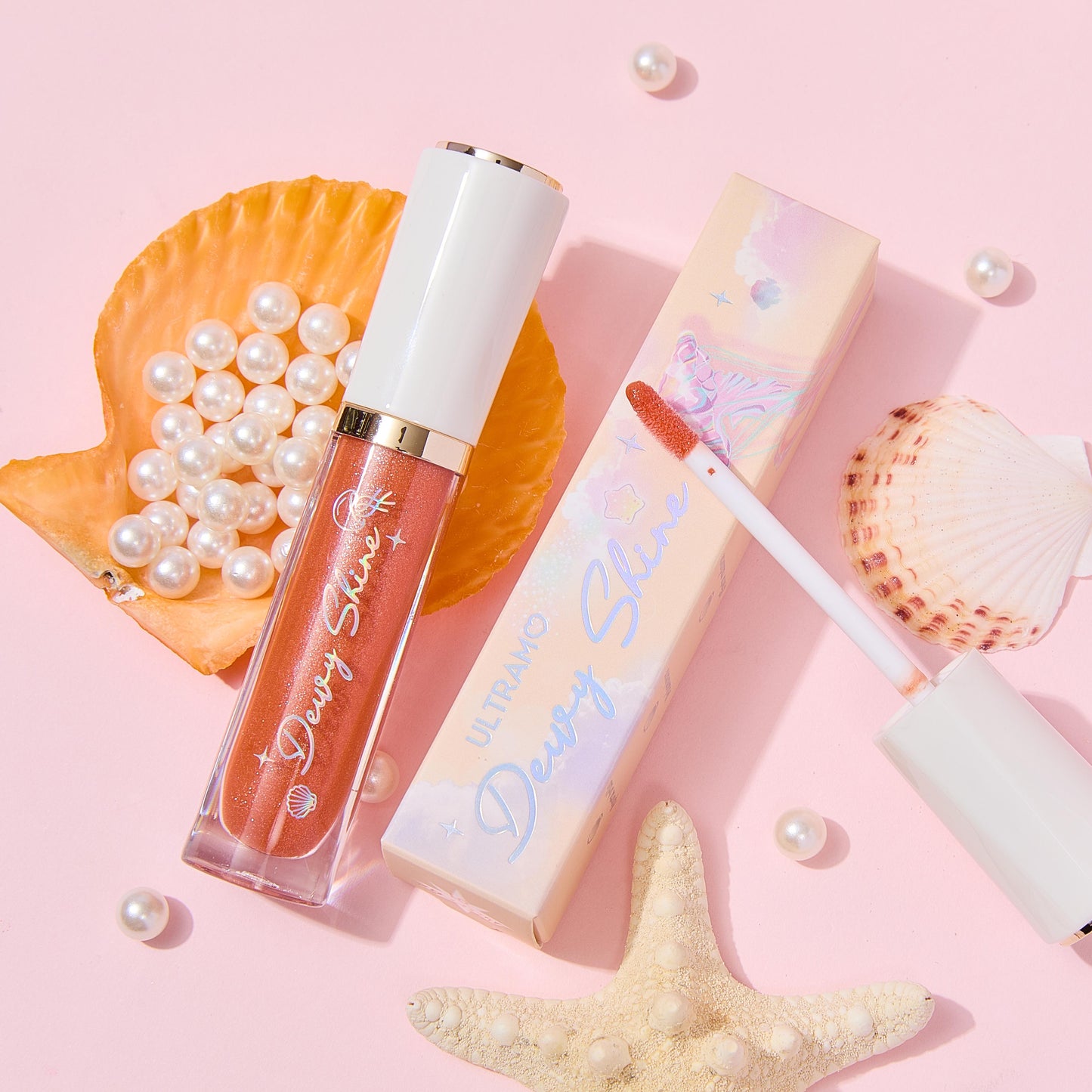 ULTRAMO 6 Colores Chapado oro Borde tuk Lip Gloss WC023