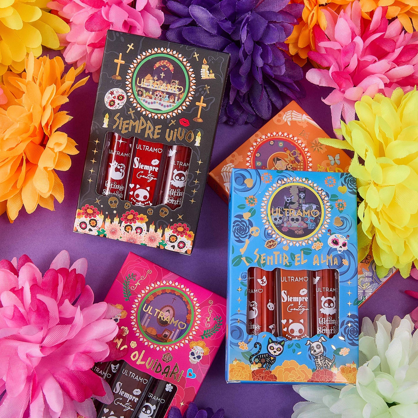 ULTRAMO Trío Labiales Líquidos WC052 El Día de los Muertos | Herramientas | Accesorios | Maquillaje | Regalo