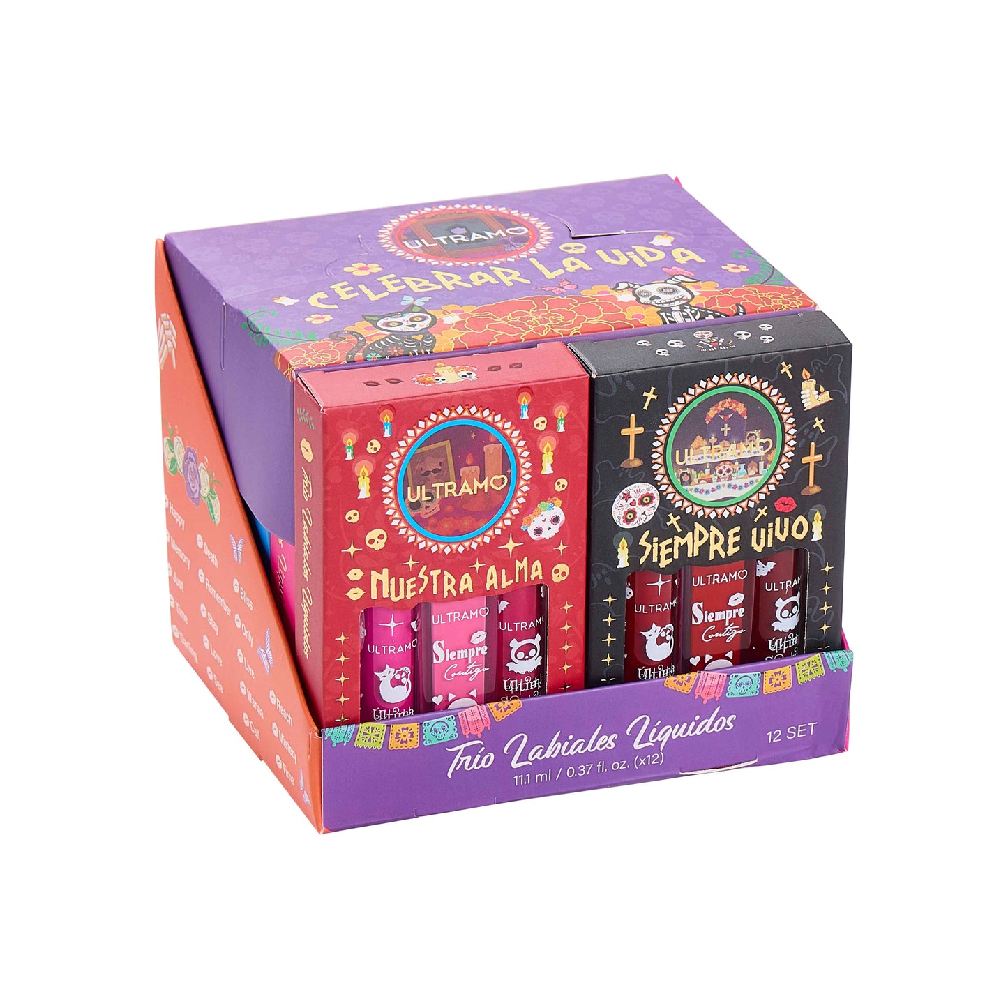 ULTRAMO Trío Labiales Líquidos WC052 El Día de los Muertos | Herramientas | Accesorios | Maquillaje | Regalo