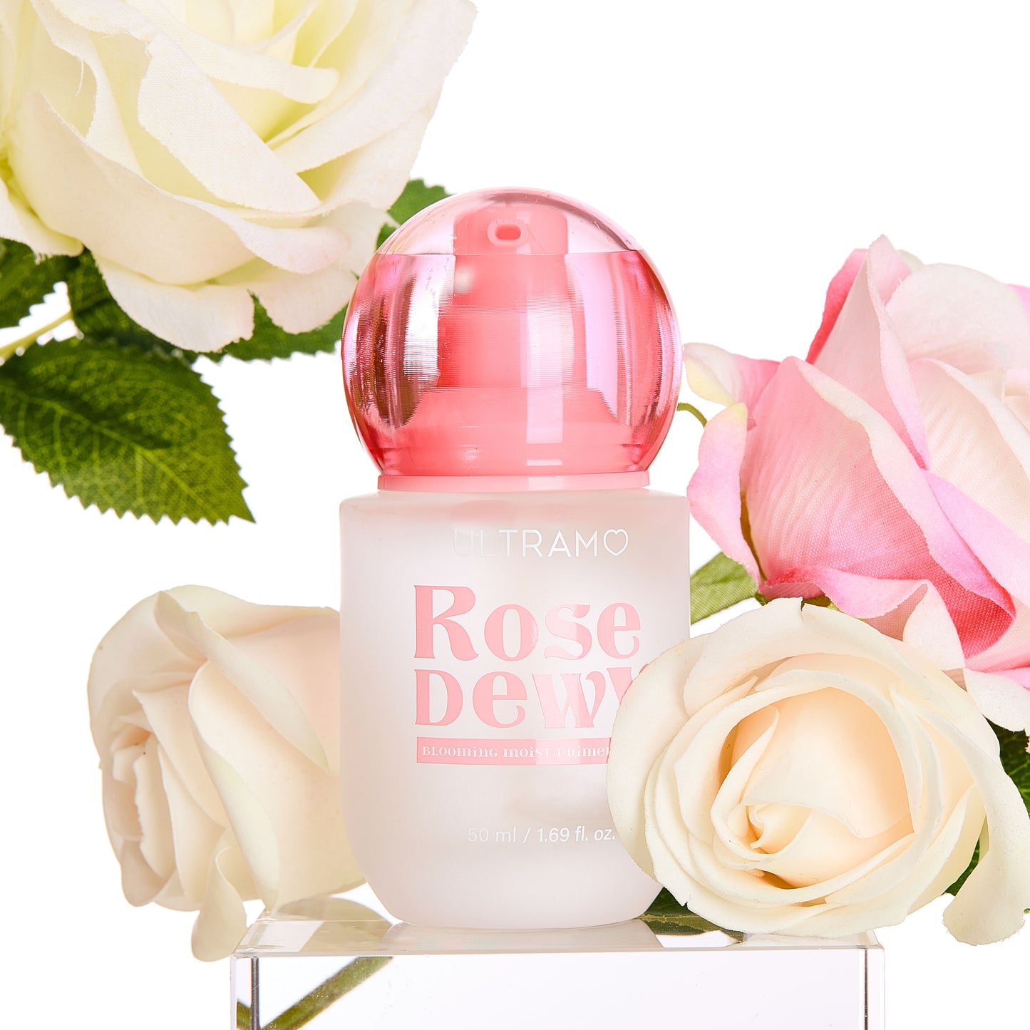 ULTRAMO Gel para antes del maquillaje en frasco de vidrio con sabor a rosa WC302