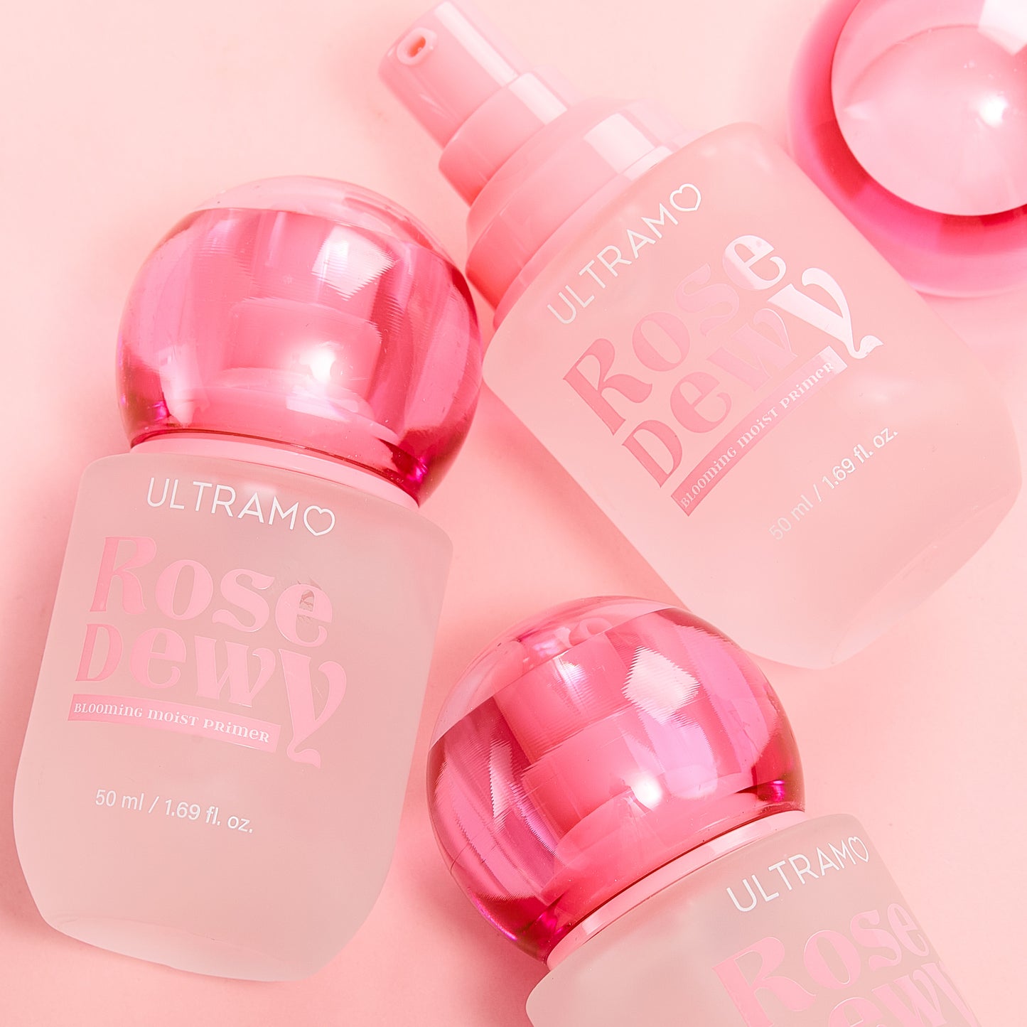 ULTRAMO Gel para antes del maquillaje en frasco de vidrio con sabor a rosa WC302