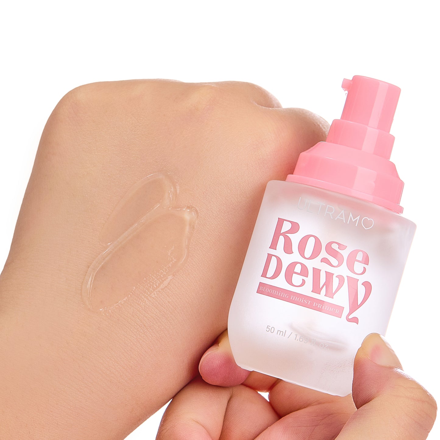 ULTRAMO Gel para antes del maquillaje en frasco de vidrio con sabor a rosa WC302