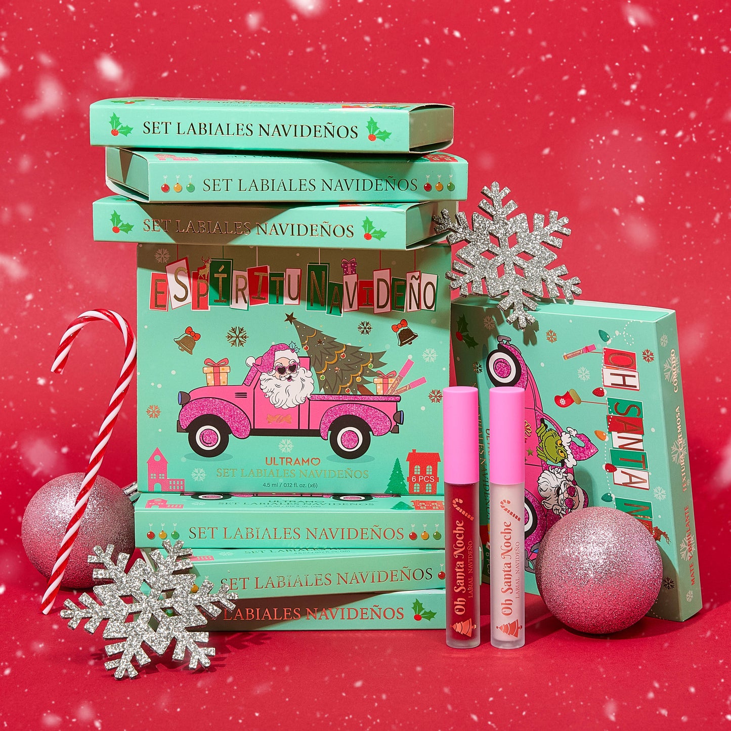 ULTRAMO 6PZ/Set Labiales Navideños WD039