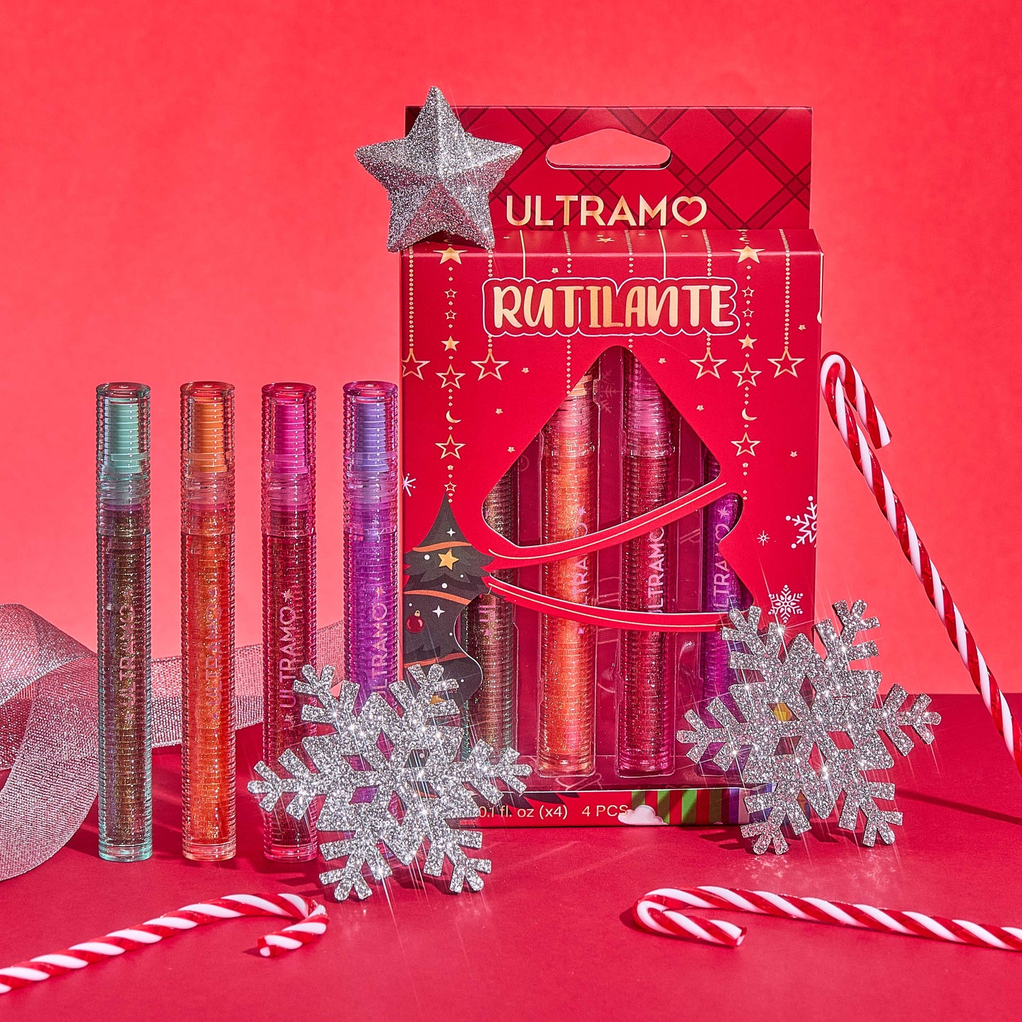 ULTRAMO 4PZ/Set Brillo Labial Radiante WD055