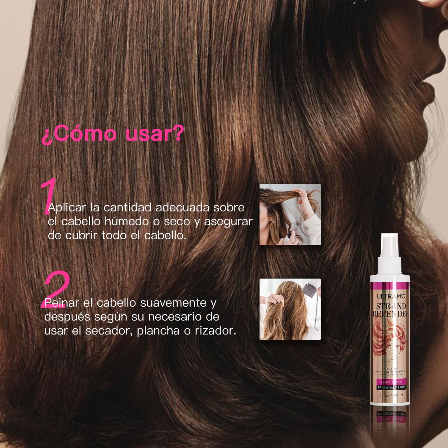 ULTRAMO Botella Blanca Spray Anti-Permanente Capilar WF081