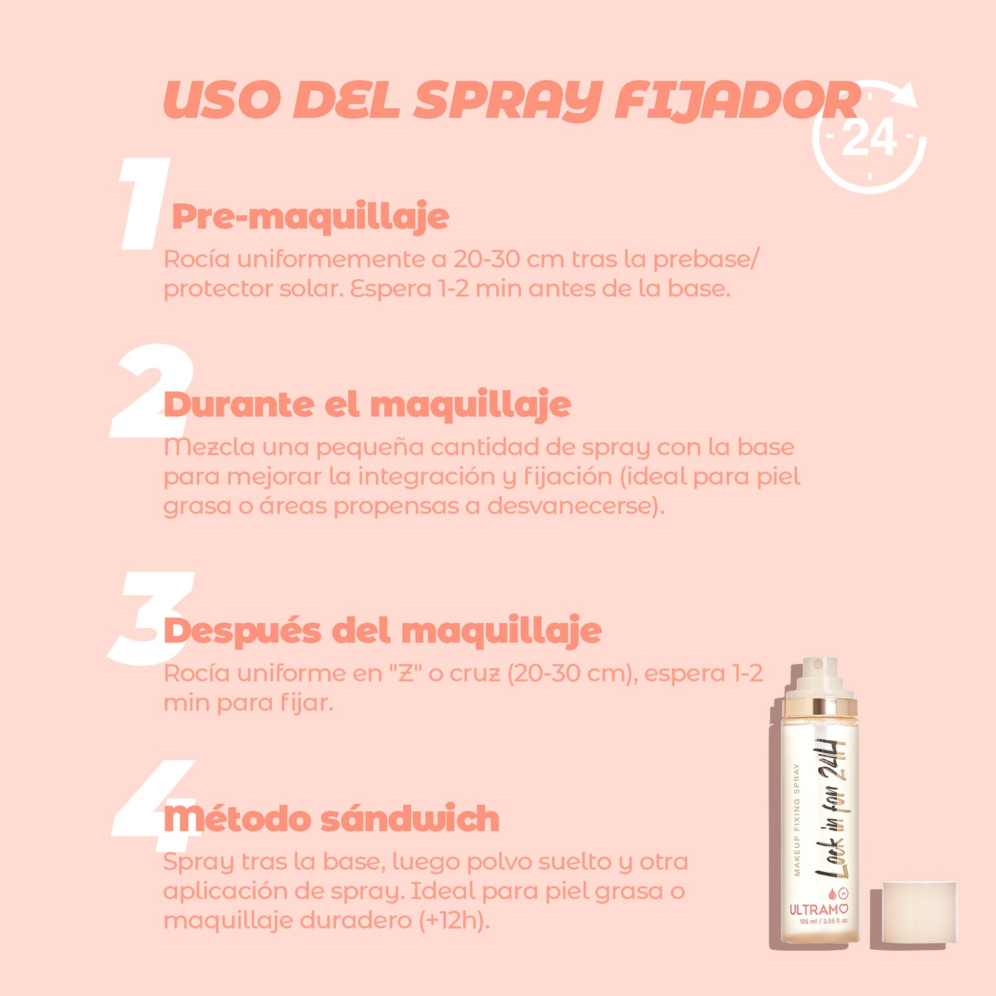 ULTRAMO Makeup Fixing Spray 105ml WG030