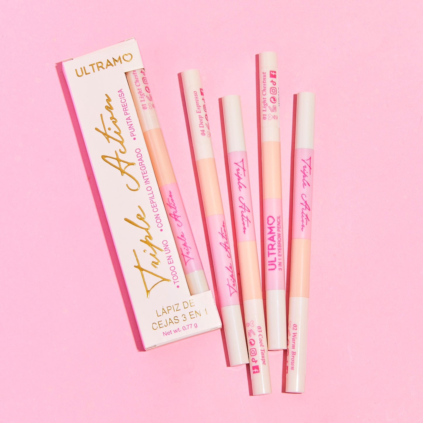 ULTRAMO Lápiz de Cejas 3 en 1 WP052