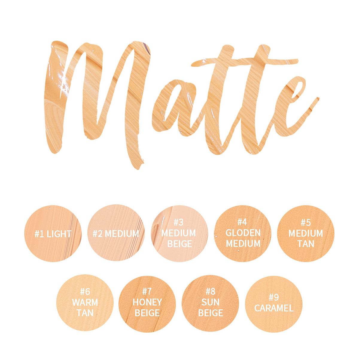 ULTRAMO Base De Maquillaje Matte 40ml I8002, Control de Grasa, Resistente al Agua, Cobertura Total, Corrige Imperfecciones y Contornos, Larga Duración