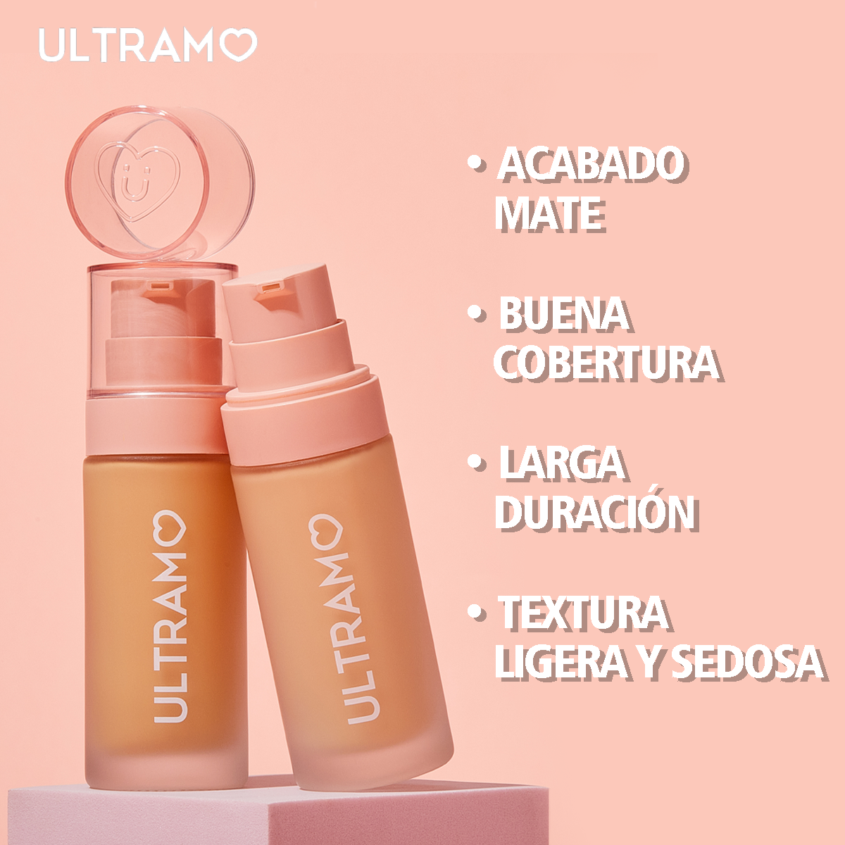 ULTRAMO Base Líquida Mate de 6 Colores V2280 SPF15 PA++
