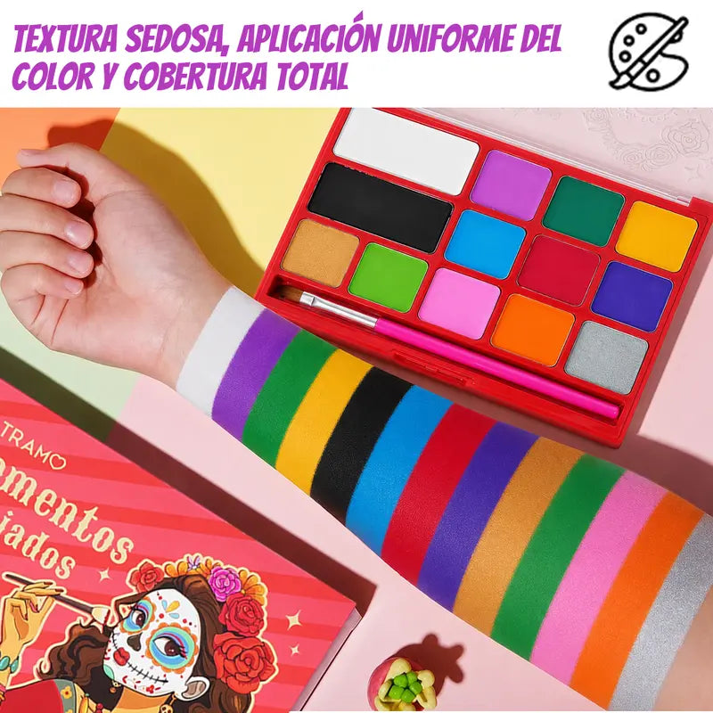 ULTRAMO Pintura Facial a Base de Agua MS296 – 13 Colores, 30 g