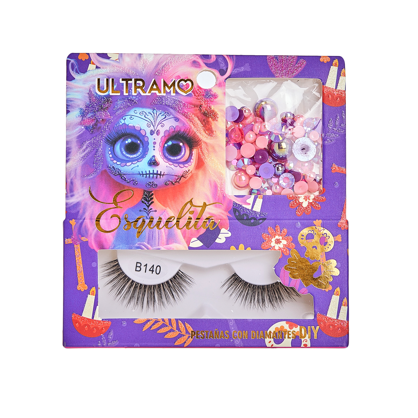 ULTRAMO 10PZ/Set Pestañas con Diamantes DIY FA004