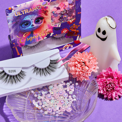 ULTRAMO 10PZ/Set Pestañas con Diamantes DIY FA004