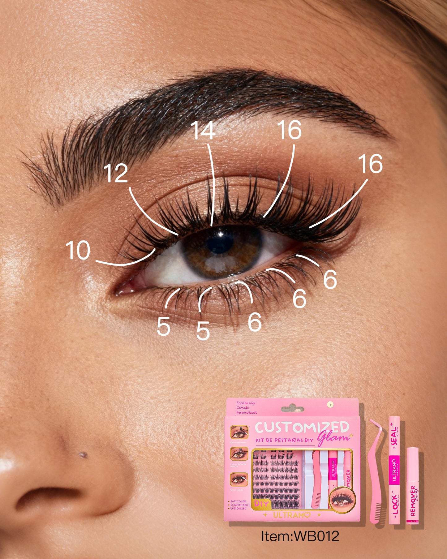 Kit de Pestañas DIY(Remover, Pegamento, Sellador) FB012