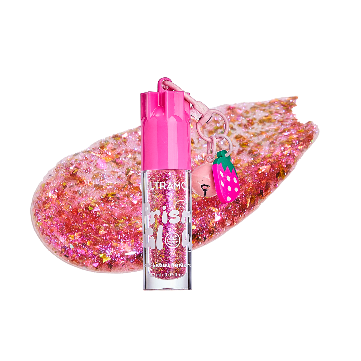 ULTRAMO FC037 tono 02 Berry Gleam, gloss con destellos rosados y multicolor