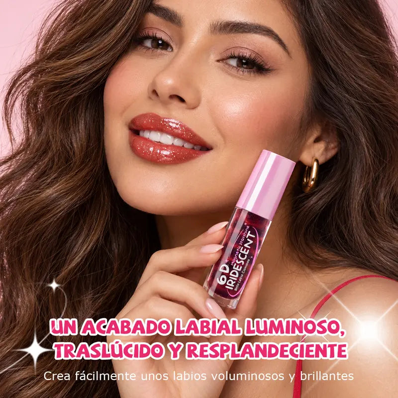 Brillo labial efecto Cat Eye con acabado magnético multidimensional