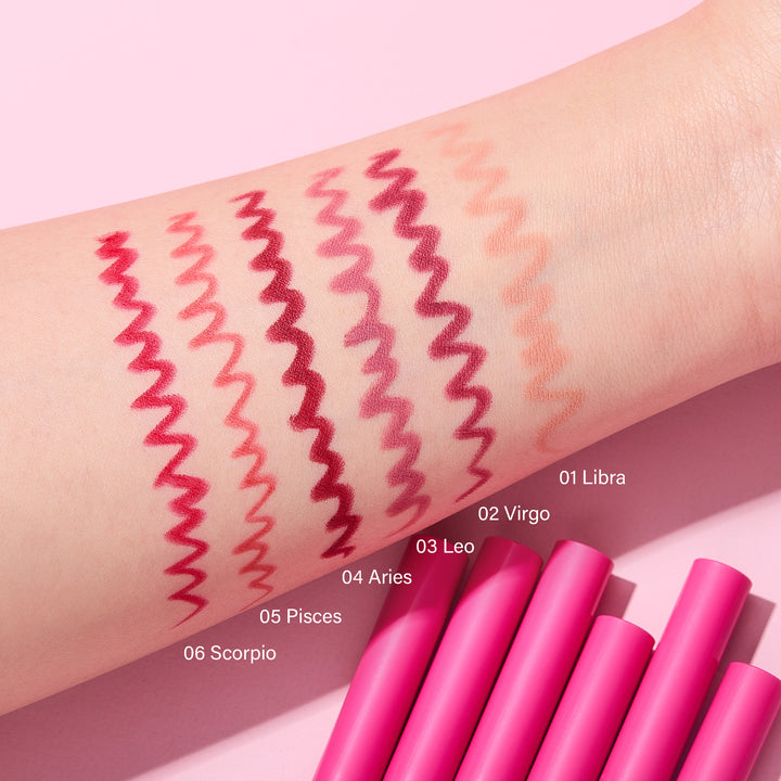 ULTRAMO Lip Liner Pencil That Does Not Stain the Glass in 6 Colors J2372