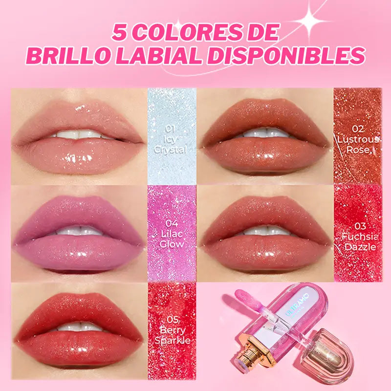 ULTRAMO Brillo Labial Luminoso FL074 – Hidratante, con Espejo