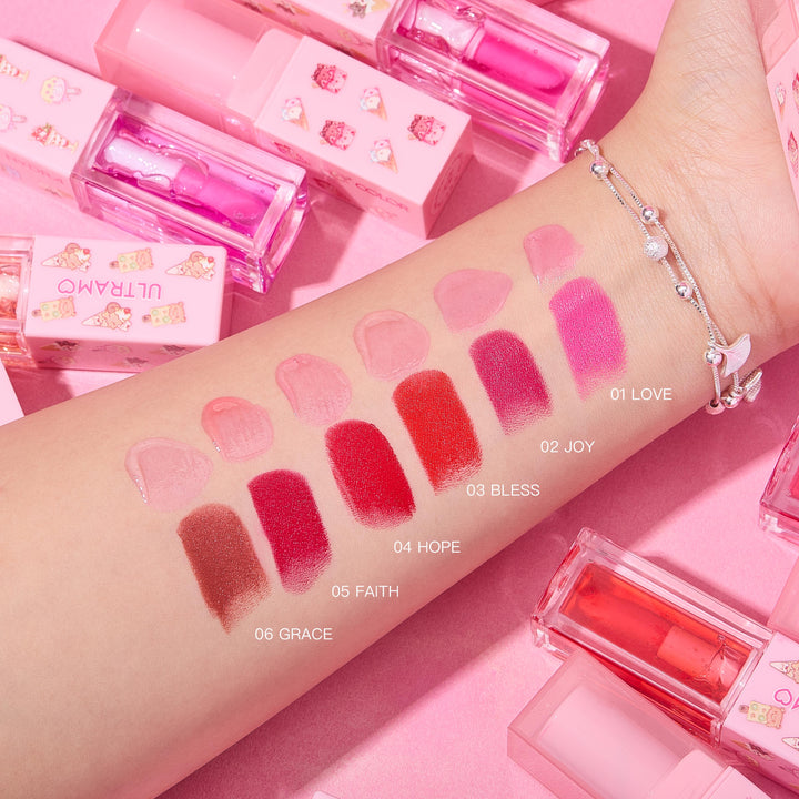 【CAJITA】 ULTRAMO 3 Piezas/Kit de Labiales de Moda R2324