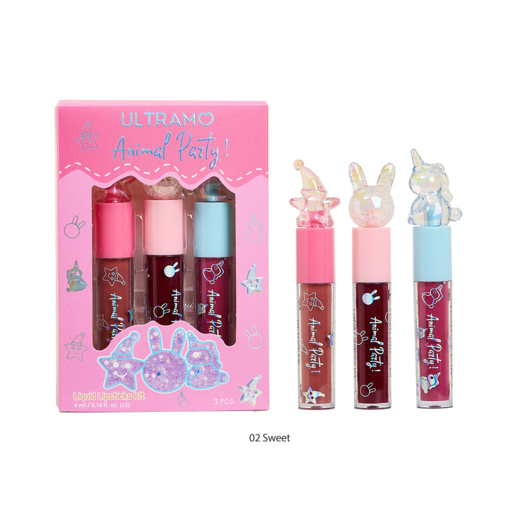 【CAJITA】ULTRAMO Kit de Labiales Líquidos 3 Piezas W2310