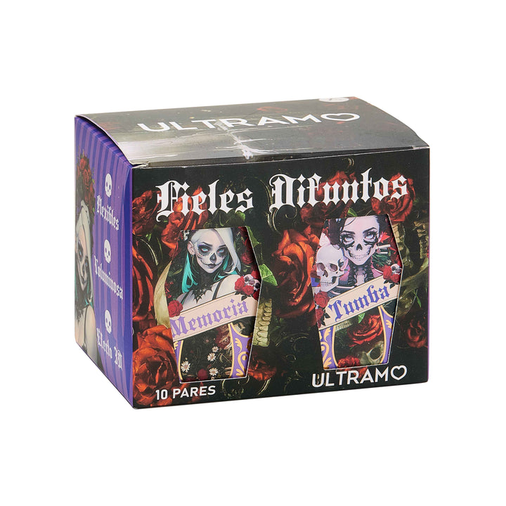 ULTRAMO 10PZ Pestañas de Visón Sintético WA026 El Día de los Muertos | Herramientas | Accesorios | Maquillaje | Regalo