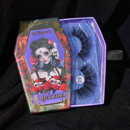 ULTRAMO 10PZ Pestañas de Visón Sintético WA026 El Día de los Muertos | Herramientas | Accesorios | Maquillaje | Regalo