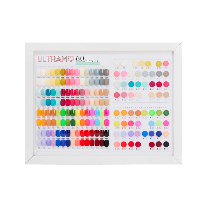 ULTRAMO 62 Tonos Set de Esmaltes en Gel Incluye 1 Base, 1 Sellador, 1 Muestrario de Colores WA032