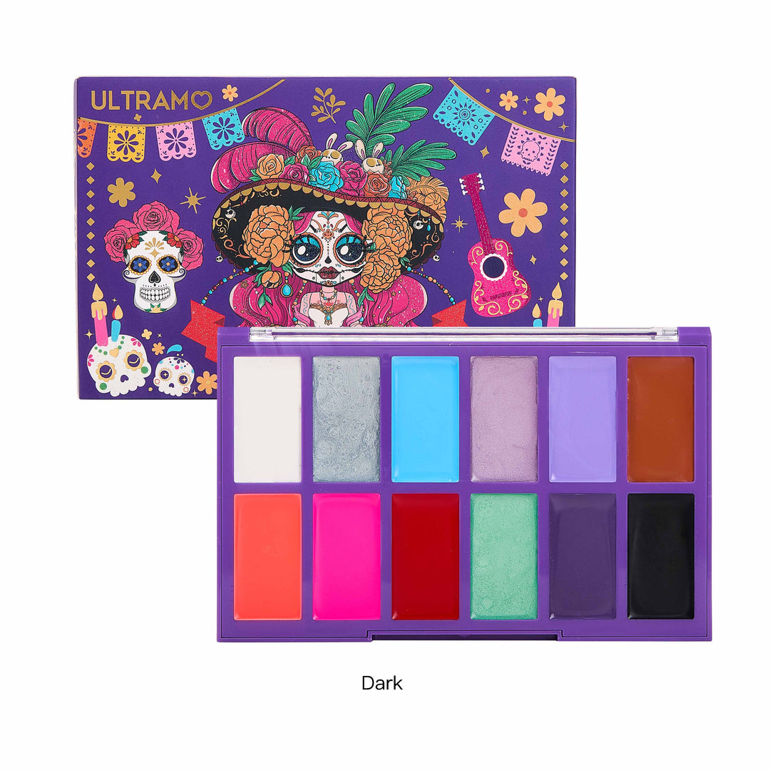 ULTRAMO Pinturas Faciales Creativa El Día de los Muertos | Herramientas | Accesorios | Maquillaje | Regalo WA040