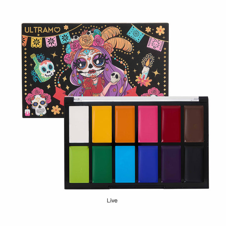 ULTRAMO Pinturas Faciales Creativa El Día de los Muertos | Herramientas | Accesorios | Maquillaje | Regalo WA040