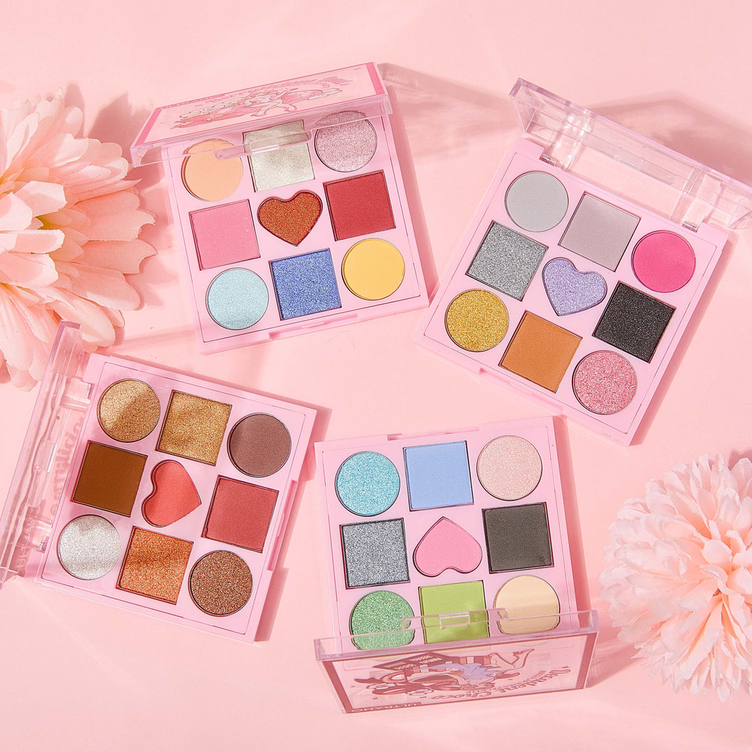 ULTRAMO 3D Printed Fruitcake Fairy Square Palette Irregular 9 Grid Eyeshadow WD037