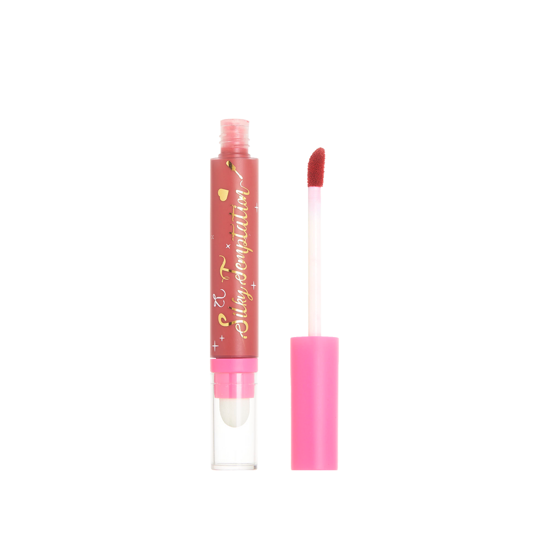 ULTRAMO Brillo de labios de terciopelo rosa de 6 colores Tubo largo con punta de algodón WE063