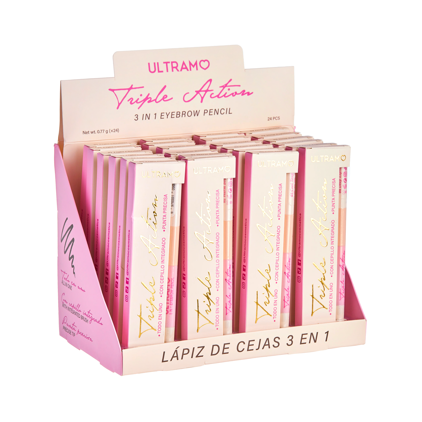 ULTRAMO Lápiz de Cejas 3 en 1 WP052