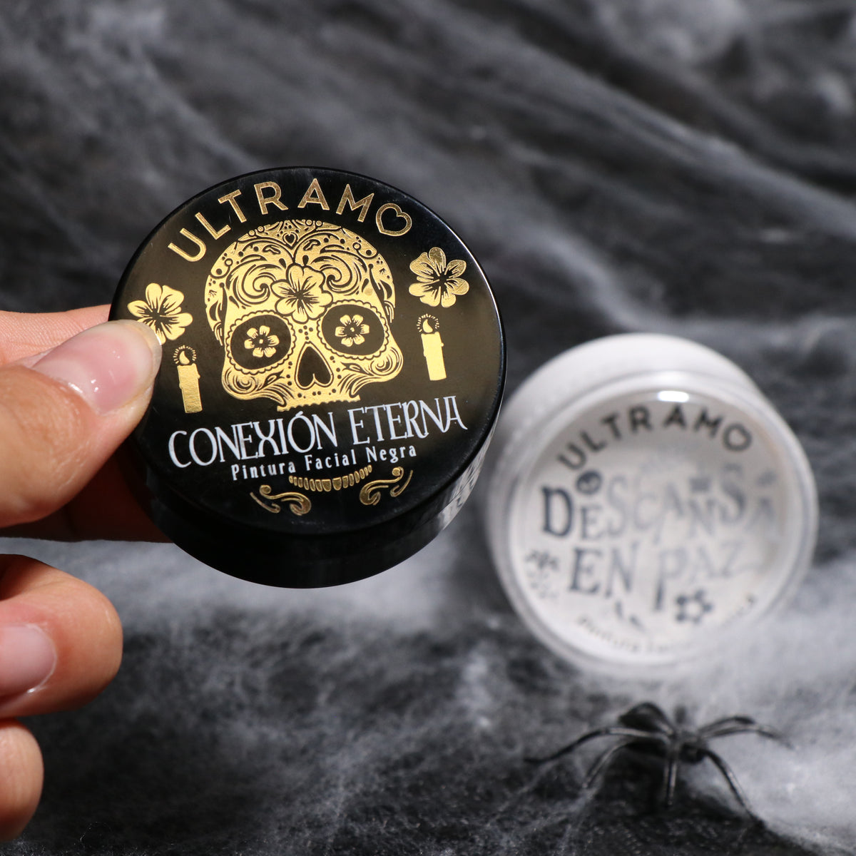 ULTRAMO Kit Pintura Facial Blanco y Negro Body Paint FM702