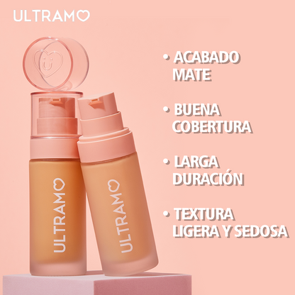 ULTRAMO Base Líquida Mate de 6 Colores V2280 SPF15 PA++
